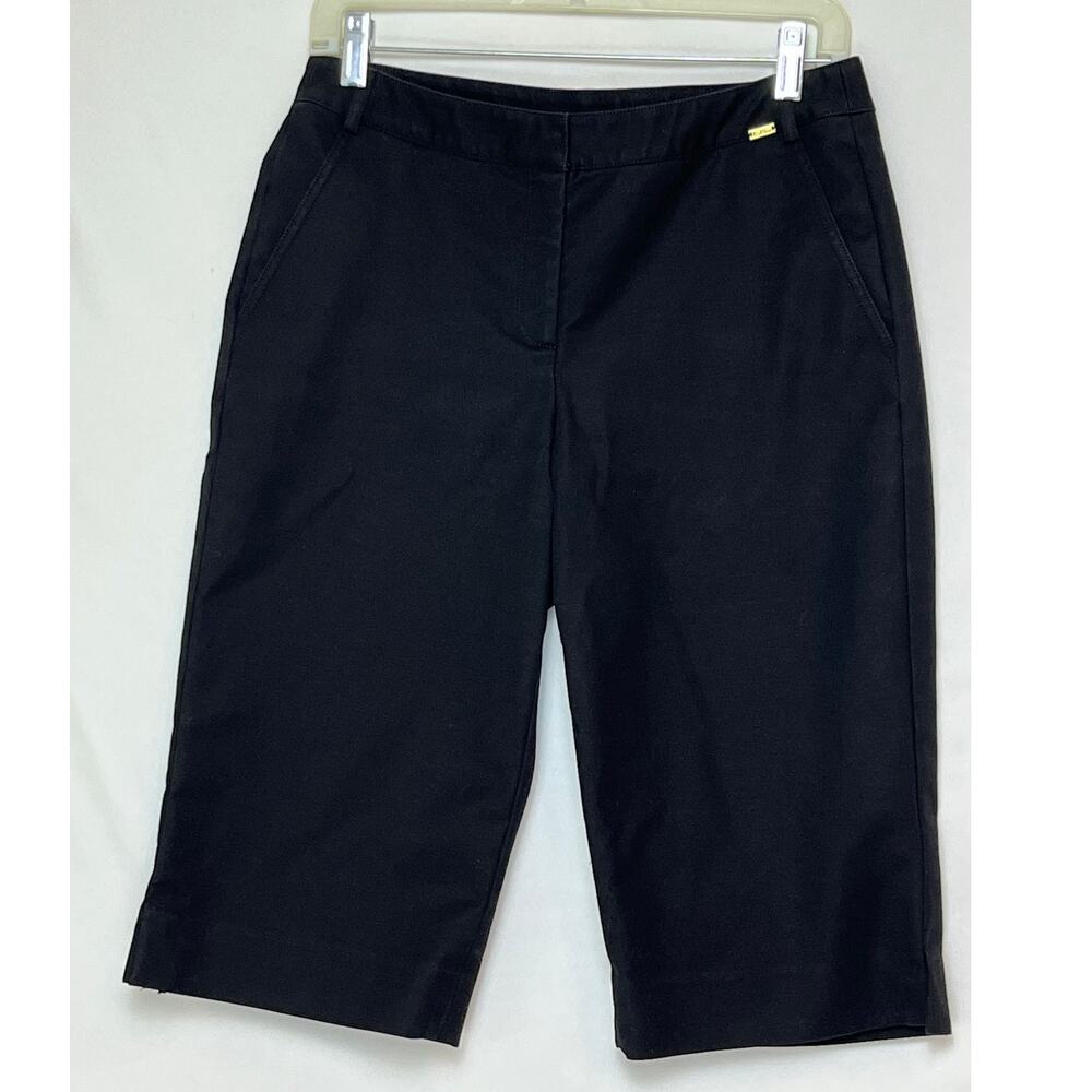 St John Womens Size 6 Black Bermuda Dress Shorts Career Office Classic Stretch